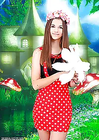 model with flowers pics