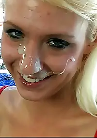 cute blond sucks on pics